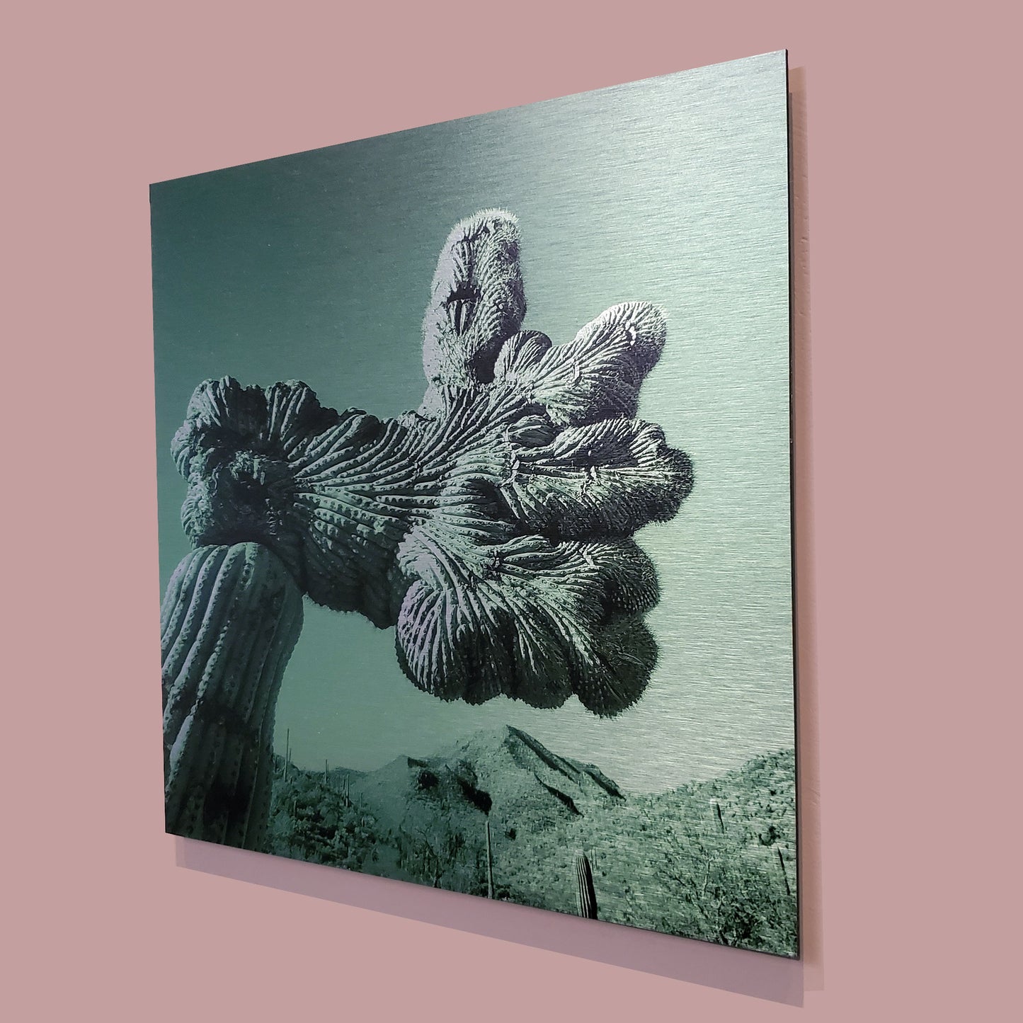 Thumbs Up! - Brushed Aluminum Print, Green