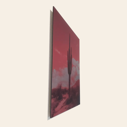 Saguaro with Landscape - Crimson