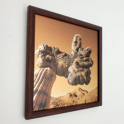 Thumbs Up! - Brushed Aluminum Print, Burnt Orange