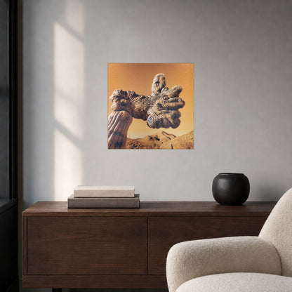Thumbs Up! - Brushed Aluminum Print, Burnt Orange
