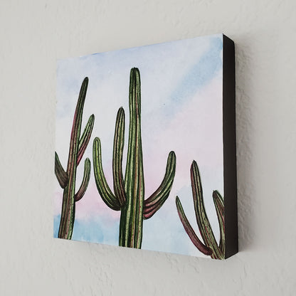 Saguaros in Pink & Green